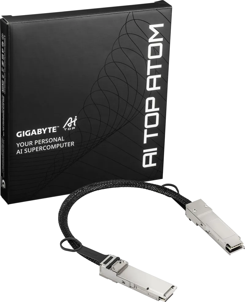 Cablu QSFP 400G Gigabyte AI TOP 3 Cablu QSFP 400G Gigabyte AI TOP package