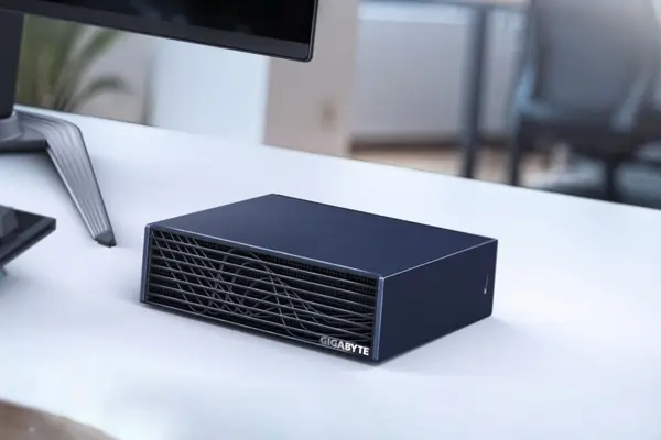 GIGABYTE AI Top Atom on desk